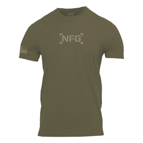 front view of green tee with NFG logo on center chest